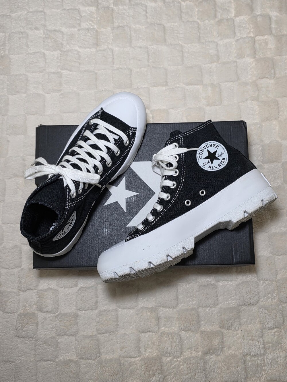 CONVERSE CHUCK TAYLOR ALL STAR LUGGED HIGH TOP PLATFORM BLACK 565901C WOMENS 8.5